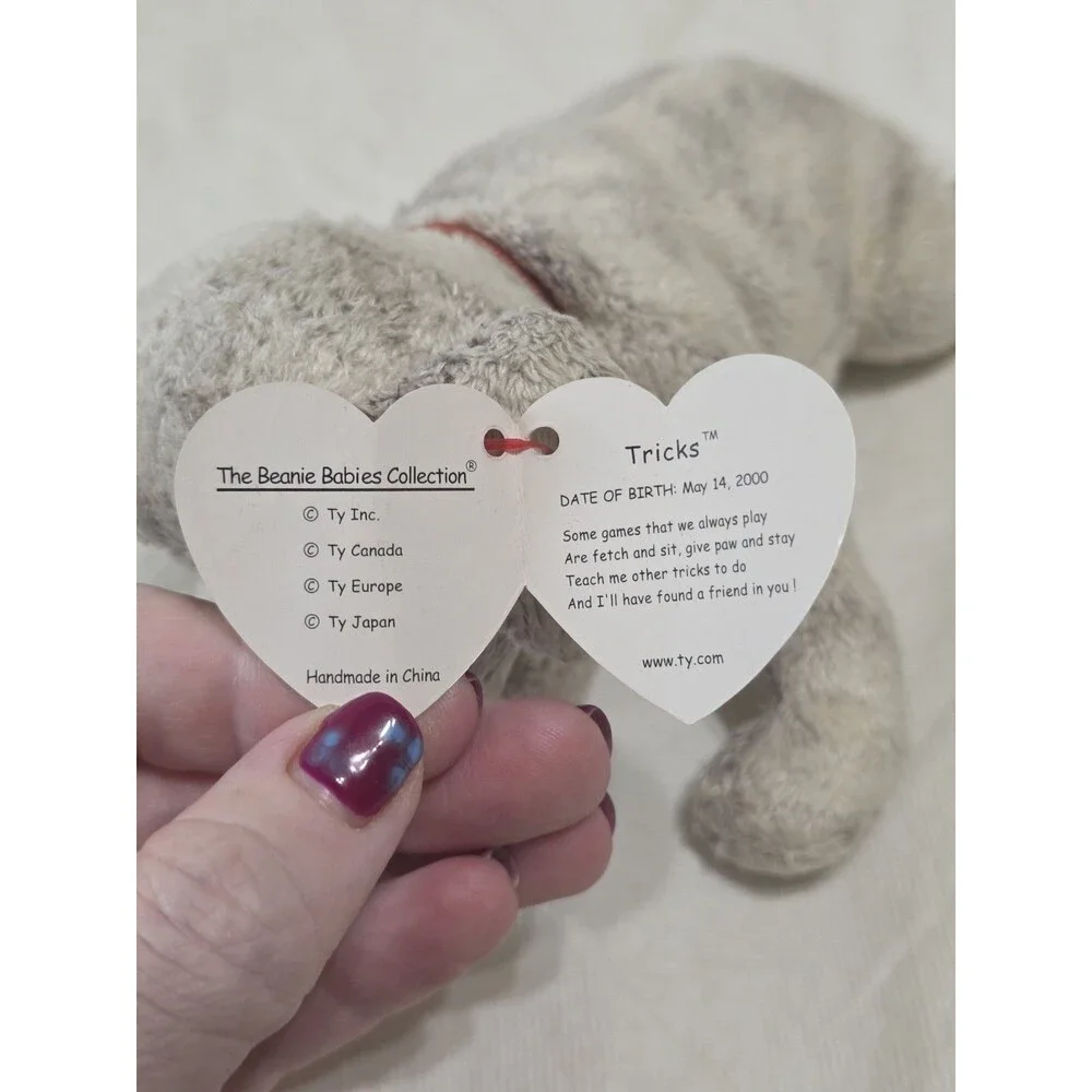 TY 2000 NWT Grey Dog 